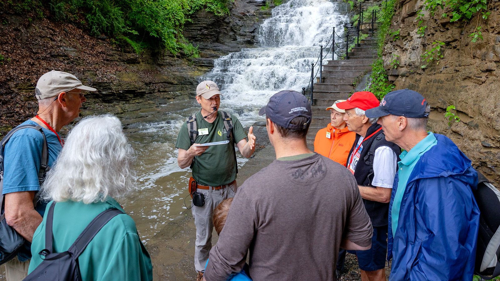 Todd Bittner leads a tour of Cascadilla Gorge during Reunion 2024